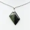Pendentif de jaspe kambamba de forme de losange - 1