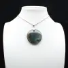 Pendentif rond en labradorite - 0