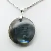Pendentif rond en labradorite - 1
