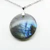 Pendentif rond en labradorite - 2