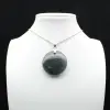 Pendentif rond en labradorite - 0