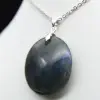 Pendentif rond en labradorite - 2