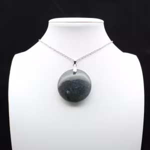Pendentif rond en labradorite