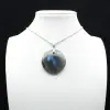 Pendentif rond en labradorite - 0