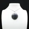 Pendentif rond en labradorite - 0