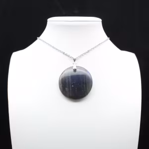 Pendentif rond en labradorite
