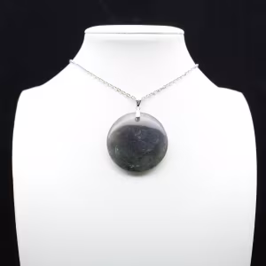 Pendentif rond en labradorite