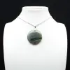 Pendentif rond en labradorite - 0