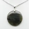 Pendentif rond en labradorite - 2