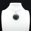 Pendentif rond en labradorite - 0