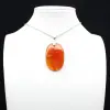Pendentif en cornaline polie - 0