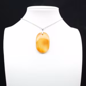 Pendentif en cornaline polie