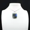 Pendentif carré en labradorite - 0