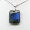 Pendentif carré en labradorite - 1