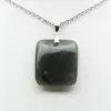 Pendentif carré en pierre de labradorite - 2
