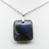 Pendentif carré en pierre de labradorite - 1