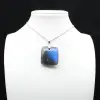 Pendentif carré en labradorite de Madagascar - 0