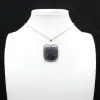 Pendentif carré en labradorite - 0