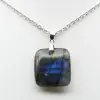 Pendentif carré labradorite - 2