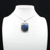 Pendentif carré en pierre de labradorite - 0