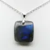 Pendentif carré en pierre de labradorite - 1