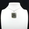 Pendentif carré en labradorite de Madagascar - 0