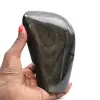 Forme libre obsidienne dorée - 0