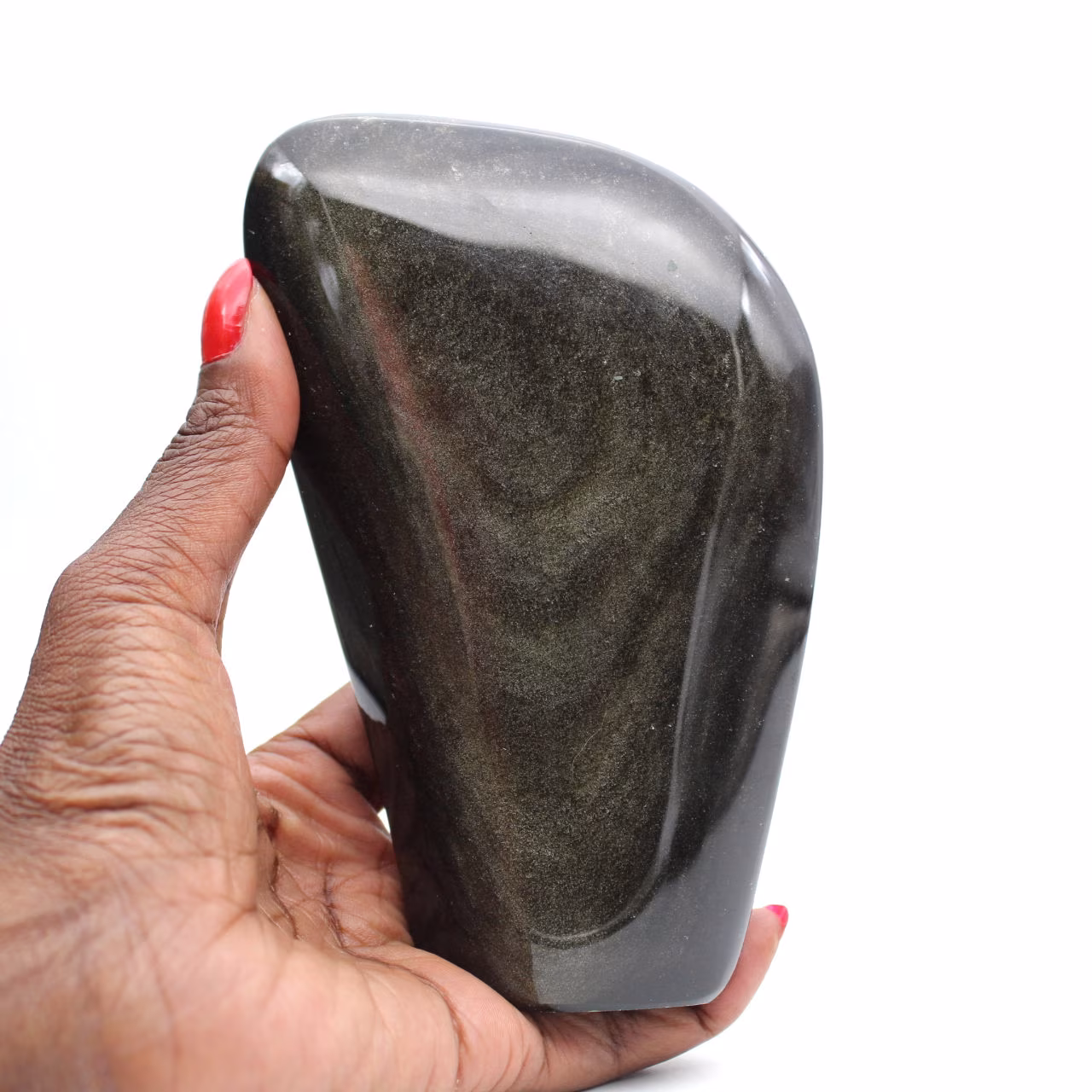 Forme libre obsidienne dorée