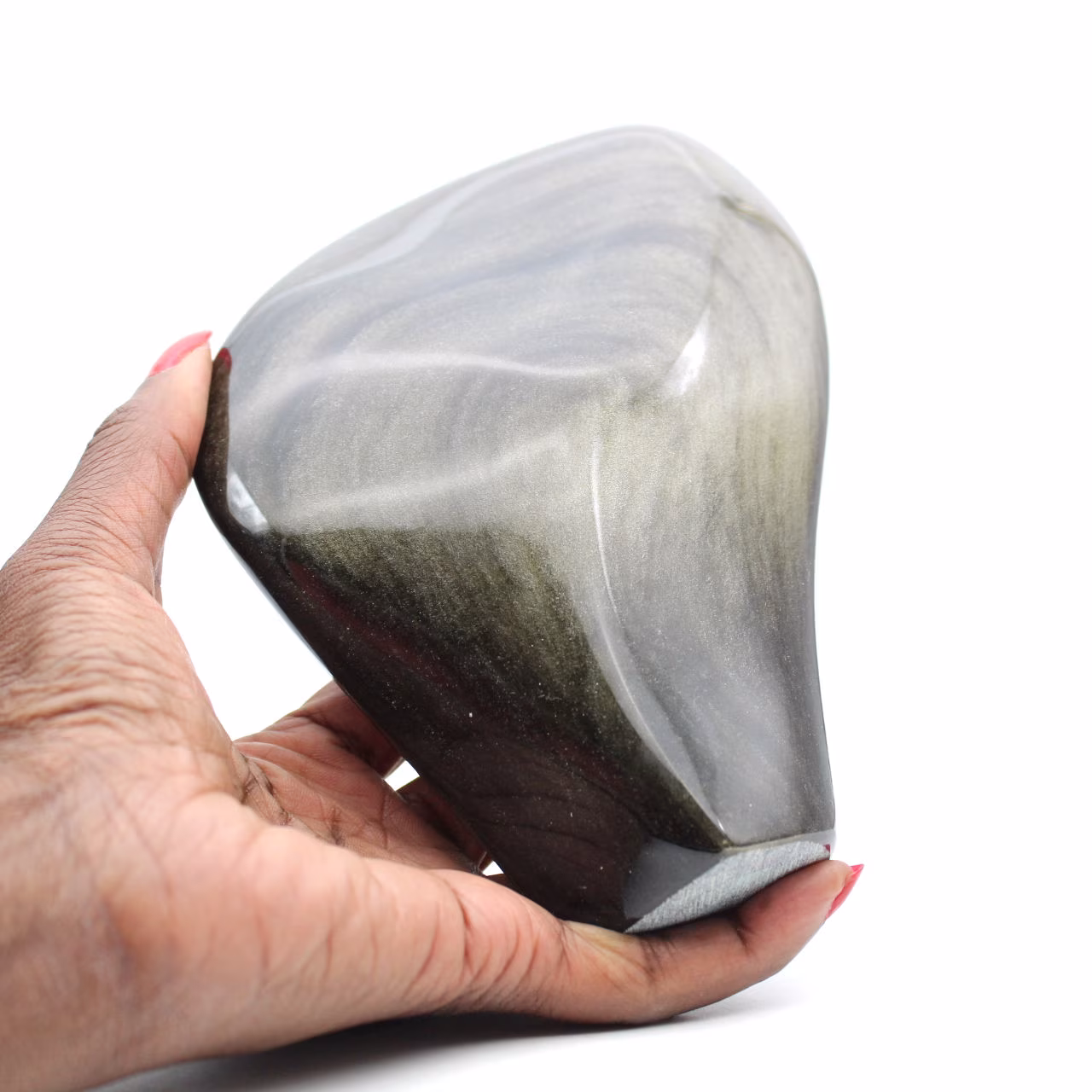 Obsidienne dorée du Mexique polie