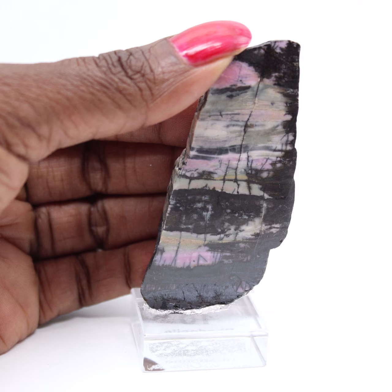 Tranche de Rhodonite naturelle idéale pour décoration