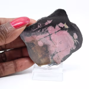Tranche de Rhodonite naturelle idéale pour décoration