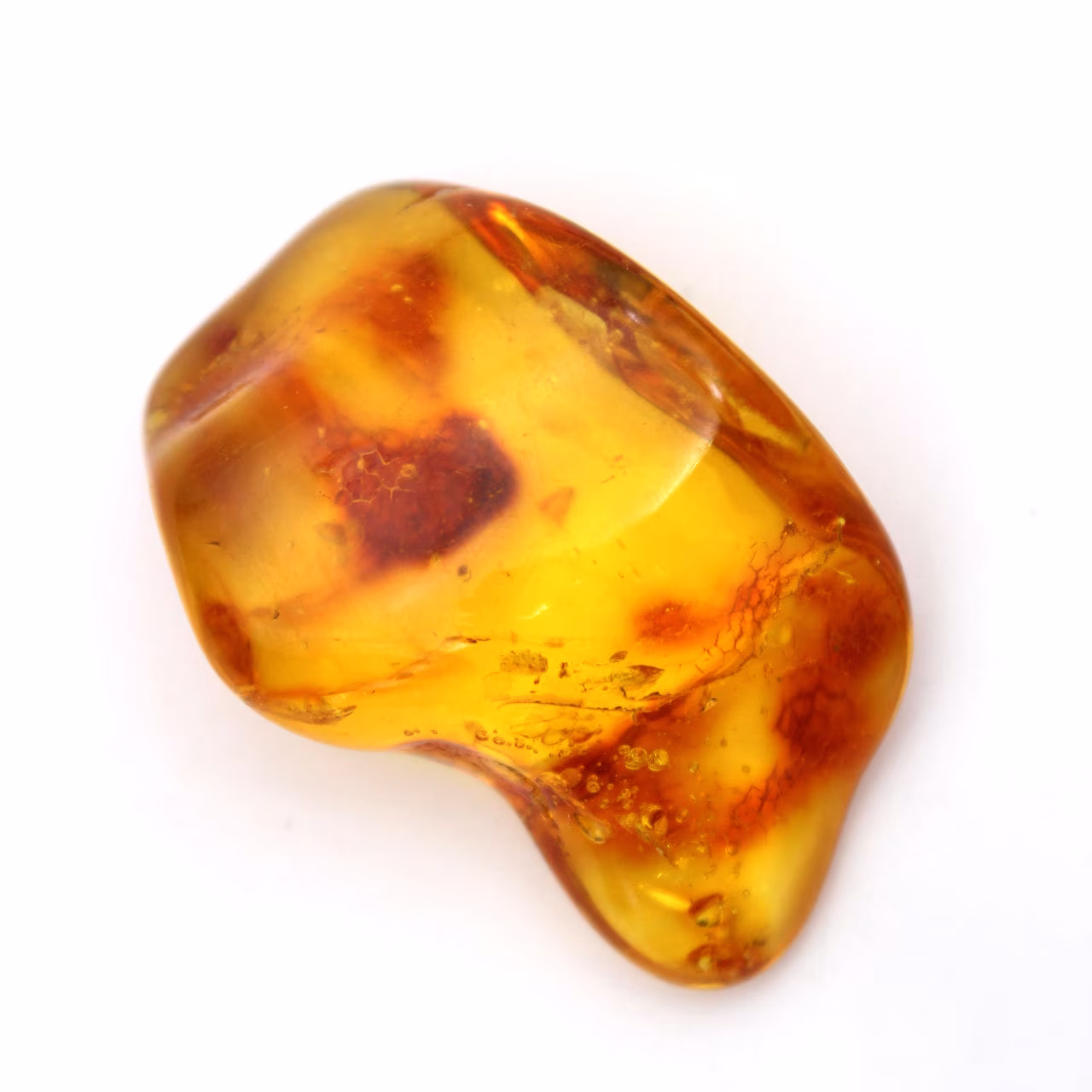 Petit Galet Ambre jaune – Objet de Collection fossile