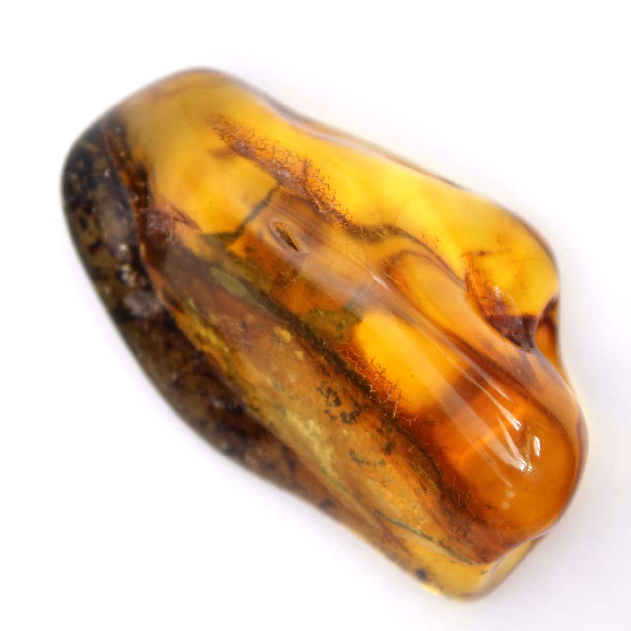 Ambre de Lituanie : Galet Poli Esthétique pour Collection