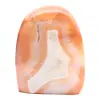 Grande Cornaline Polie de Madagascar - Spécimen Minéral Rouge-Orange pour Collection et Déco - 0
