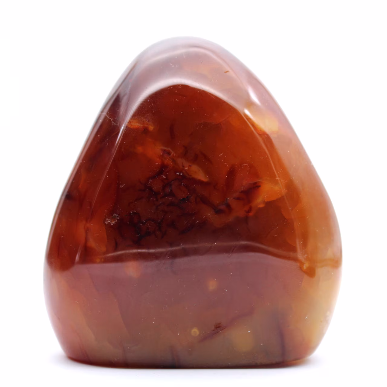 Ornement Cornaline Polie Madagascar - Spécimen de Collection Rouge-Orange (Pierre Naturelle)