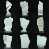 Pierre d’Aragonite verte naturelle en tranche - 0