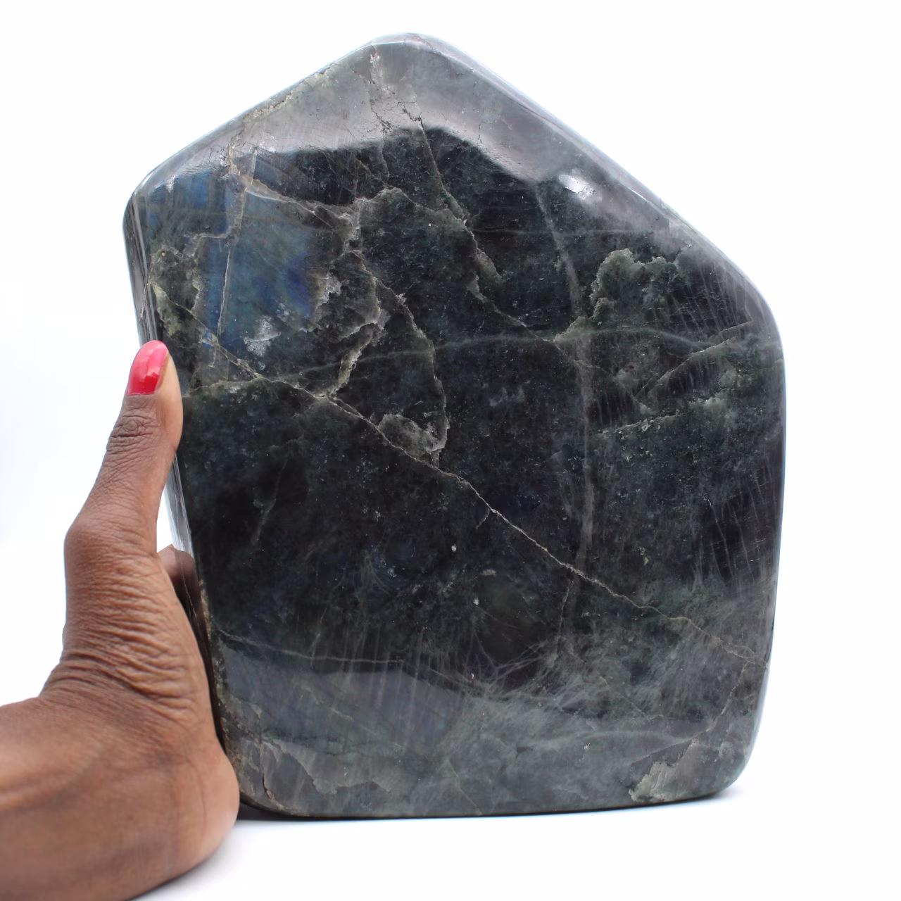 Labradorite polie, ornement minéral XXL, pièce de collection, Madagascar