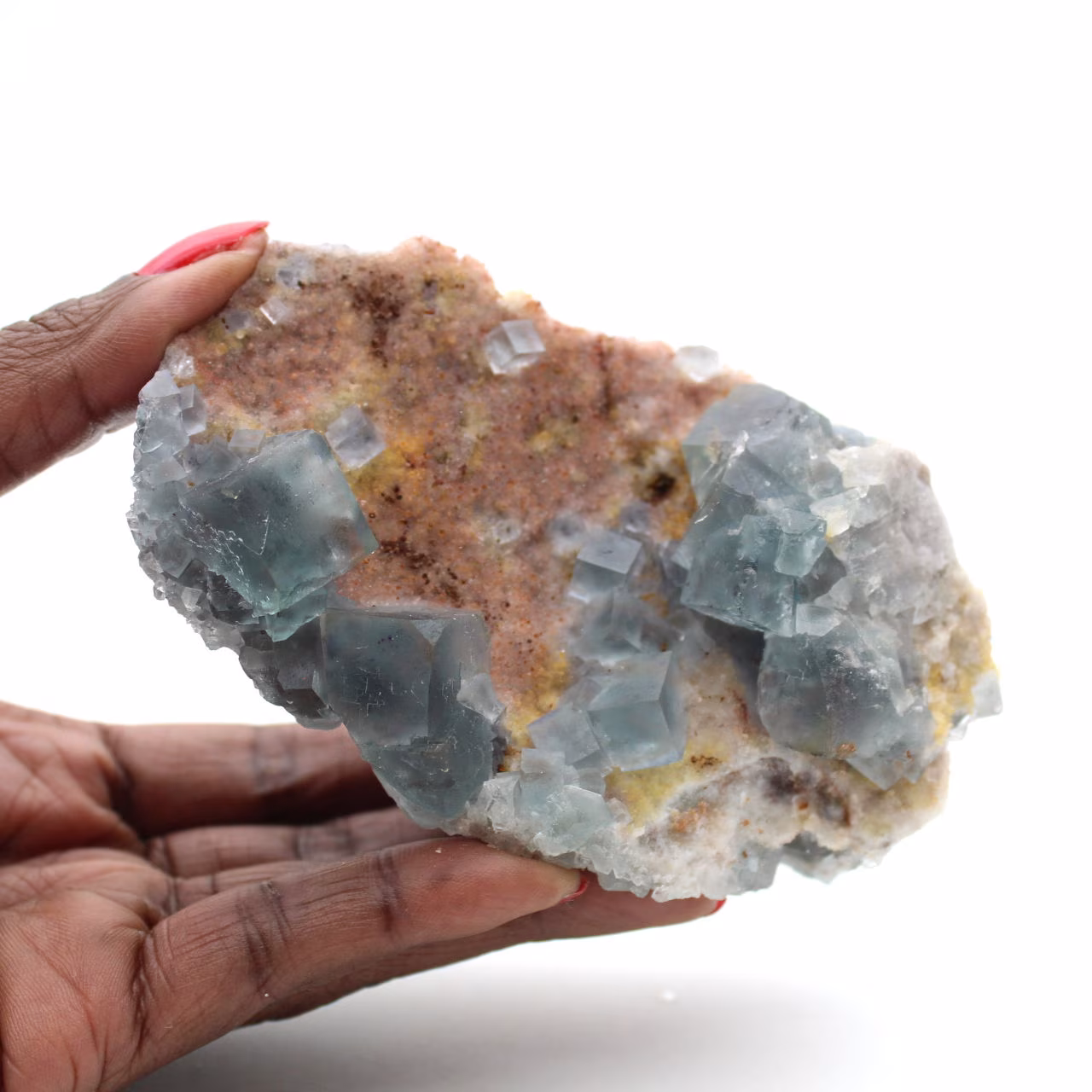 Fluorite naturelle verte : Échantillon sur roche pour collection