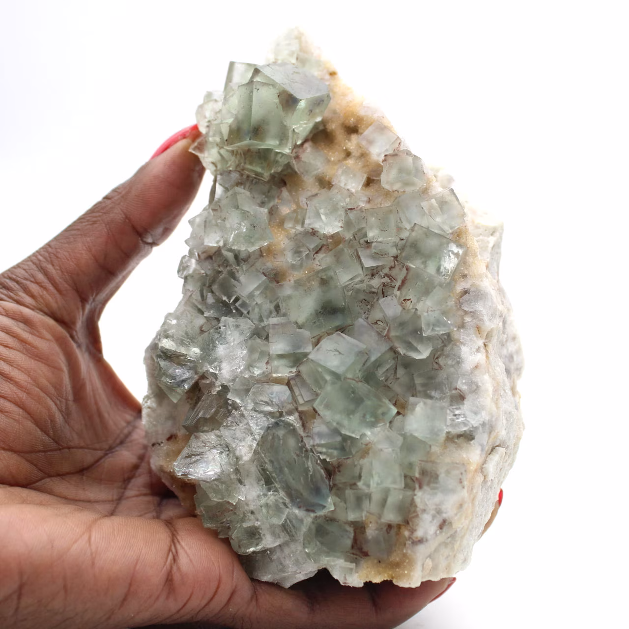 Fluorite verte Maroc : Spécimen de collection sur gangue