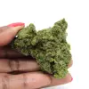 Cristaux d’épidote verte sur gangue du Maroc - 0