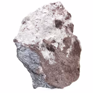 Cristaux de Pyrolusite sur Gangue, Roche Naturelle