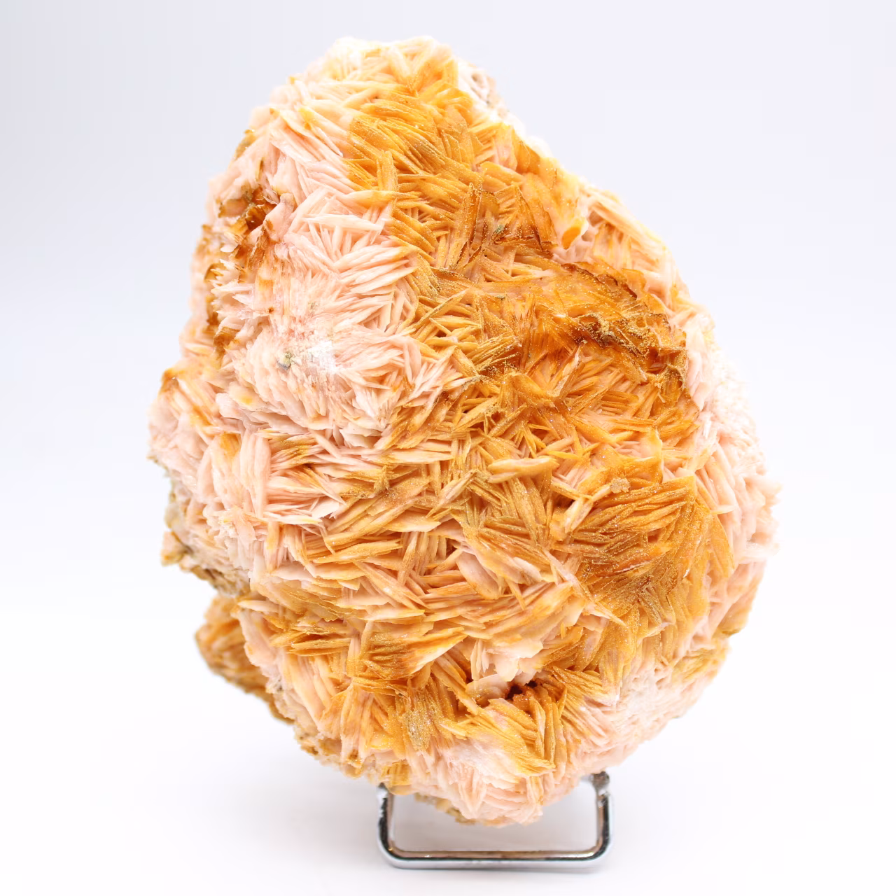 Barytine orange du Maroc à cristallisation marquée