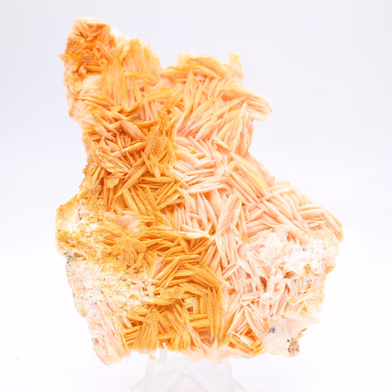 Barytine orange marocaine à cristaux légers
