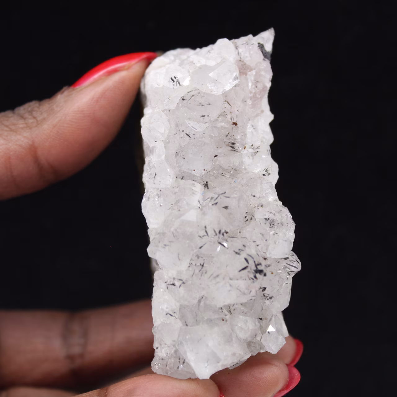 Cristaux Quartz Goethite Maroc, Petite druse de 120g