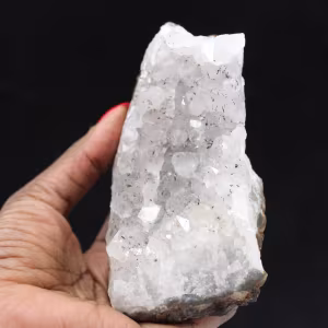 Spécimen Quartz et Goethite Maroc, Géode à filaments