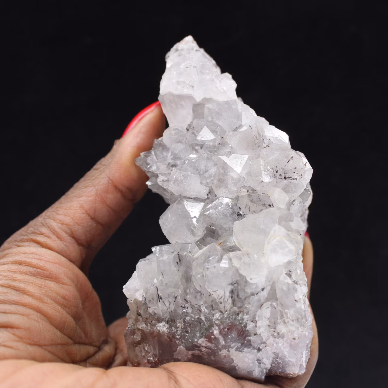Quartz Géode inclusions Goethite, Roche minérale Marocaine