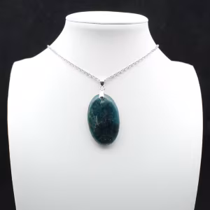 Pendentif en Apatite Bleue de Madagascar - Pierre Naturelle