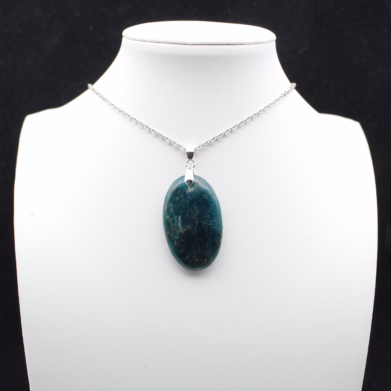 Pendentif en Apatite Bleue de Madagascar - Pierre Naturelle
