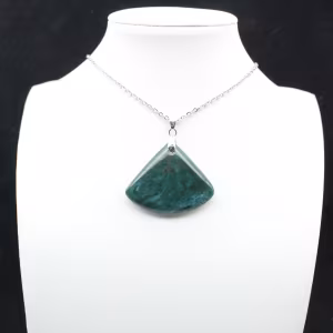Pendentif en Apatite Bleue Madagascar - Éclat Vitreux