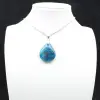Pendentif Apatite de Madagascar - Reflets Bleus Naturels - 0